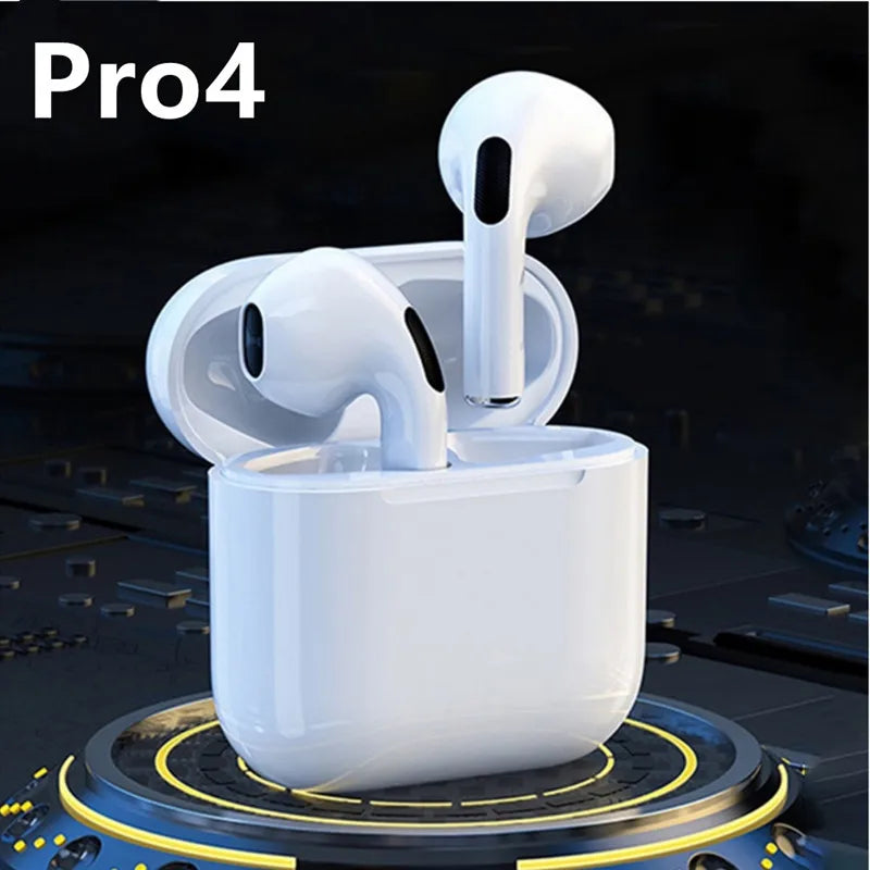 Fone de ouvidos Pro 4 TWS Wireless Headphones Earphone Bluetooth-compatible 5.3 Waterproof Headset with Mic for Xiaomi iPhone Pro4 Earbuds