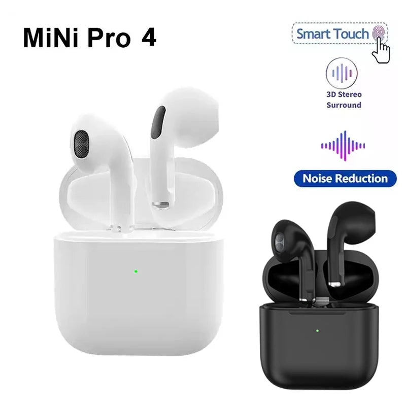 Fone de ouvidos Pro 4 TWS Wireless Headphones Earphone Bluetooth-compatible 5.3 Waterproof Headset with Mic for Xiaomi iPhone Pro4 Earbuds